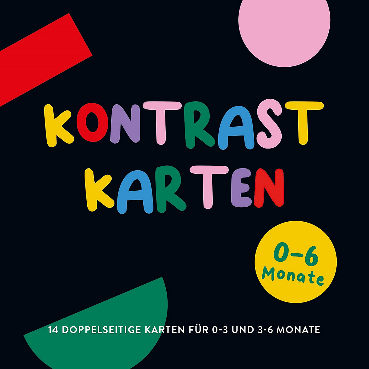 Kontrastkartenset - 14 doppelseitige Karten für 0-3 und 3-6 Monate