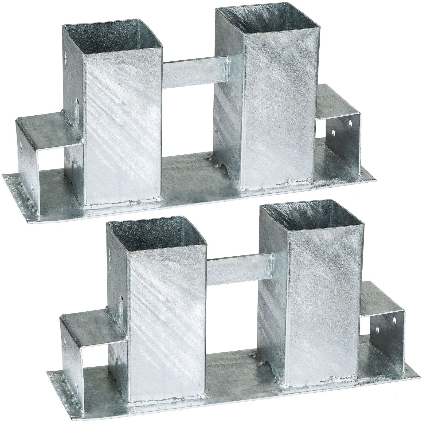 tectake Kaminholzregal Holzstapelhilfe feuerverzinkt 2-tlg., BxTxH:10,00x34,00x15,00 cm