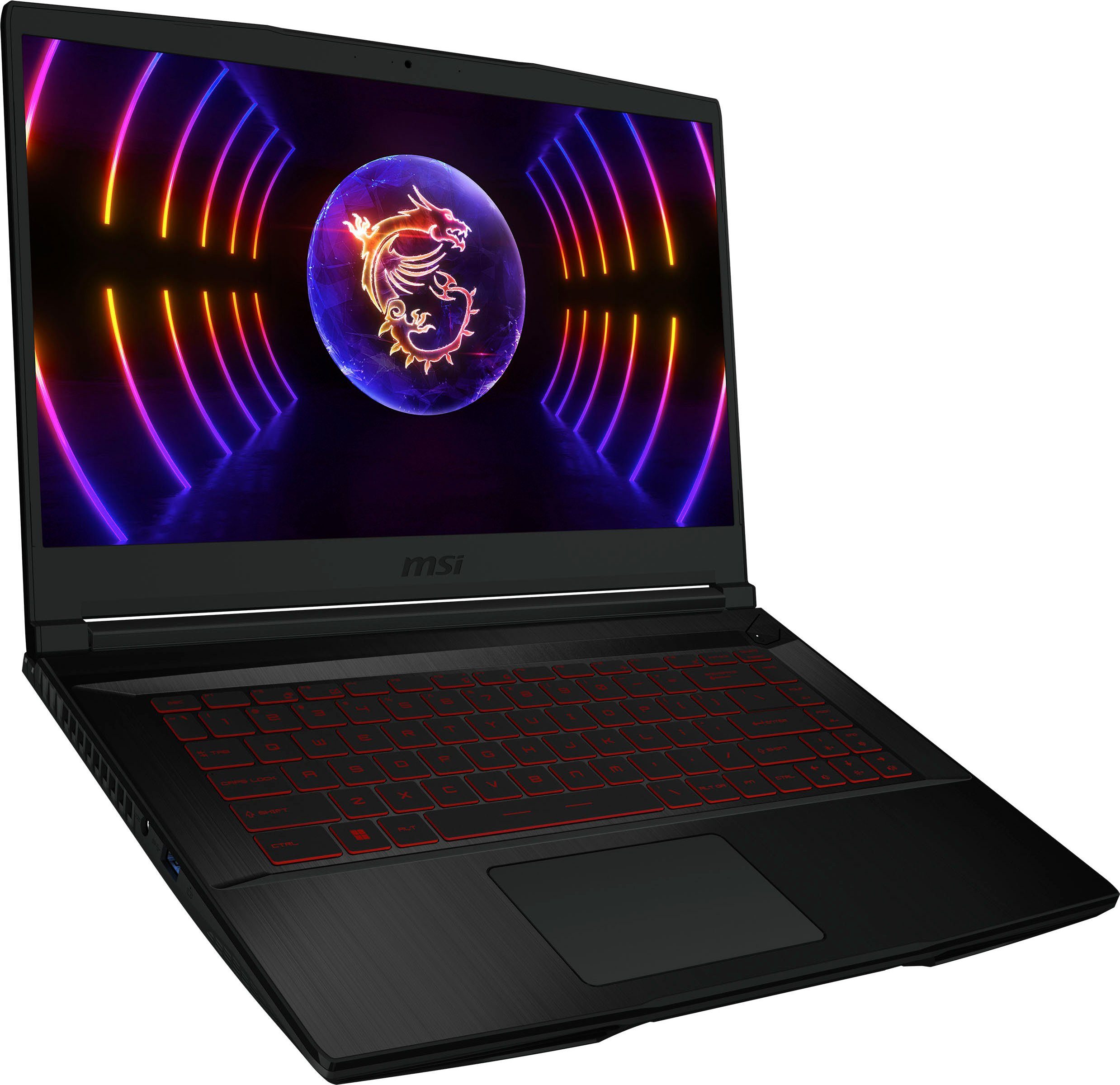 MSI Thin GF63 12UC-822 Gaming-Notebook (39,6 cm/15,6 Zoll, Intel Core i5 12450H, GeForce RTX 3050, 512 GB SSD)