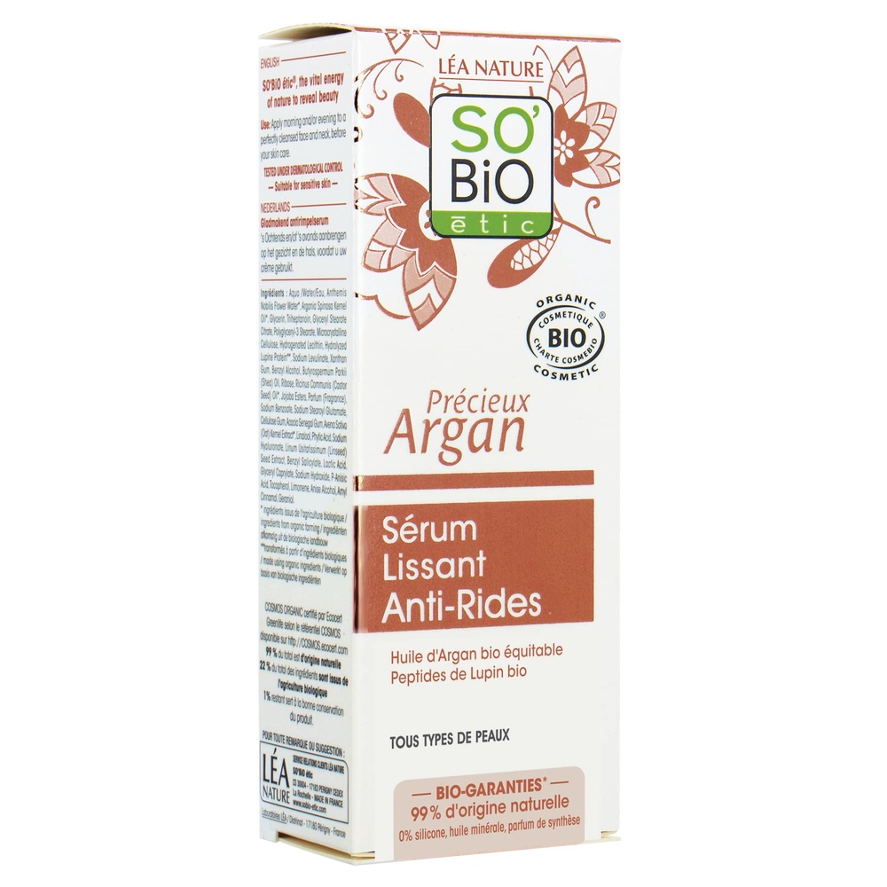 LÉA NATURE SO BiO étic Sérum lissant Anti-Rides, Précieux Argan Sérum