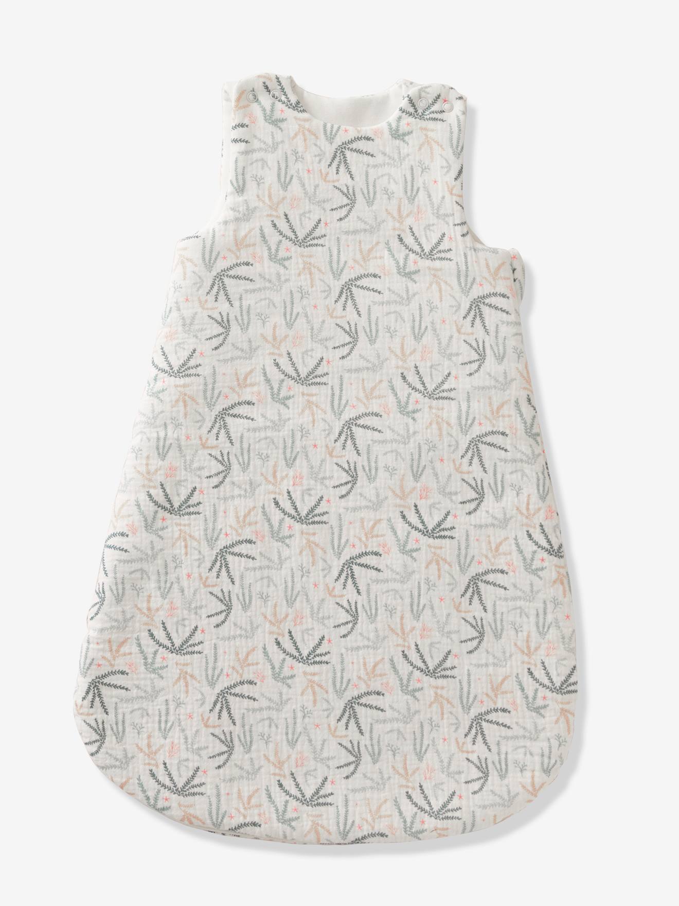 Vertbaudet Ärmelloser Baby Schlafsack OZEAN Oeko-Tex personalisierbar - blau