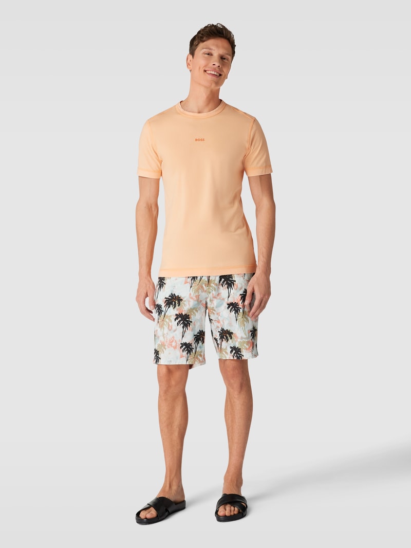 Shorts mit Allover-Muster in blau