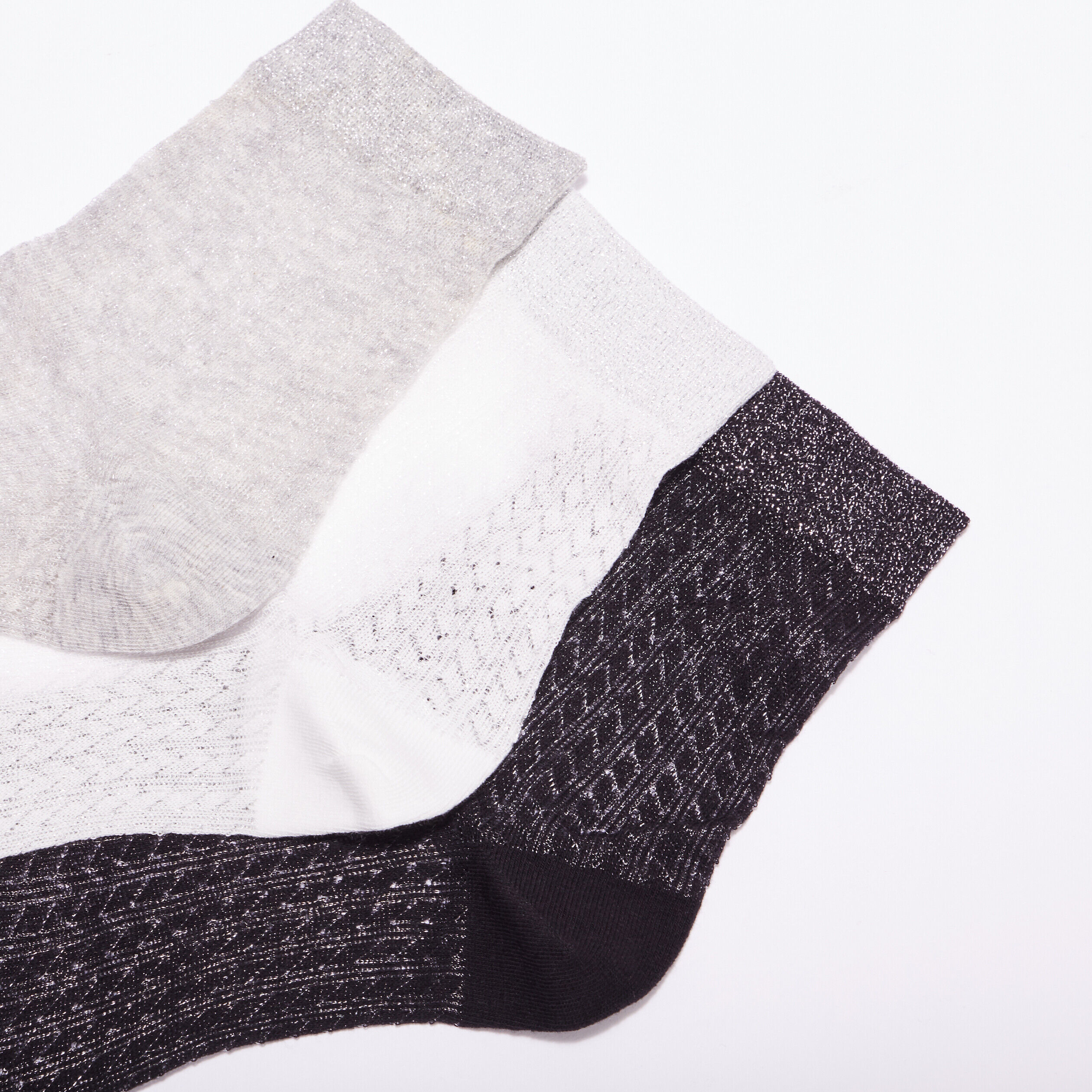 Lot 3 paires chaussettes ecru femme | Cache Cache