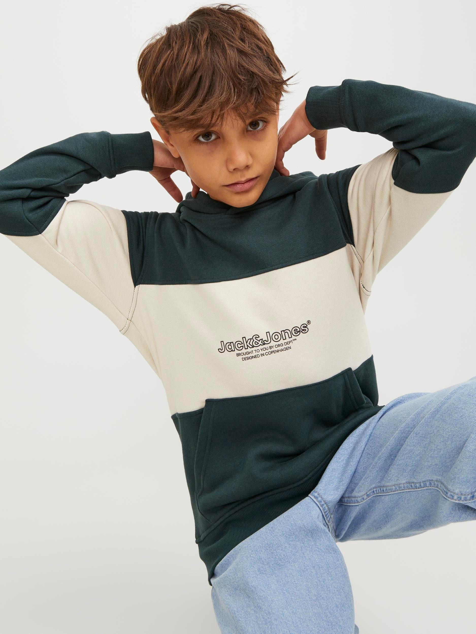 Jack & Jones Junior Hoodie JORLAKEWOOD BLOCK SWEAT H