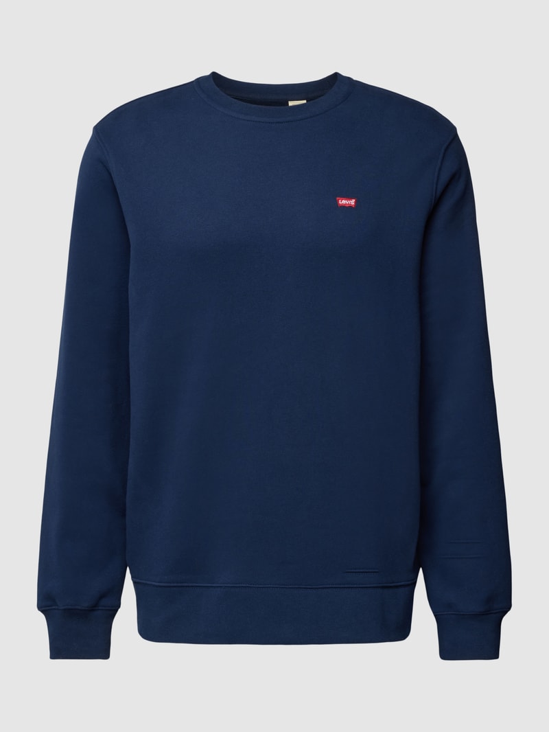 Sweatshirt mit Rundhalsausschnitt in dunkelblau