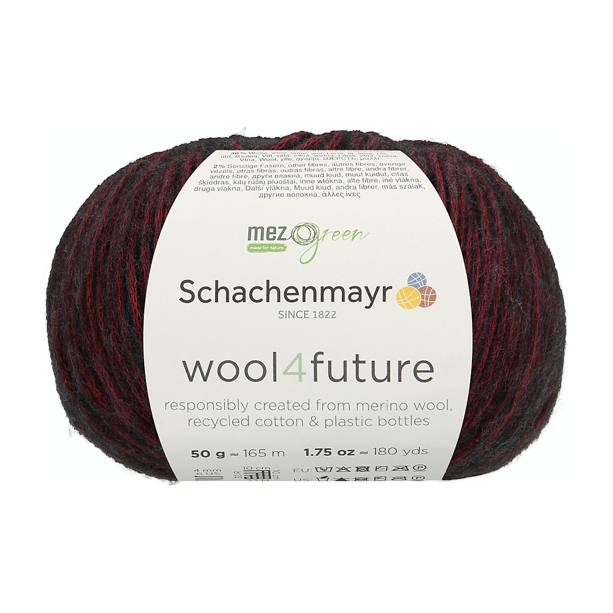 Handstrickgarne wool4future, 50g Burgundy