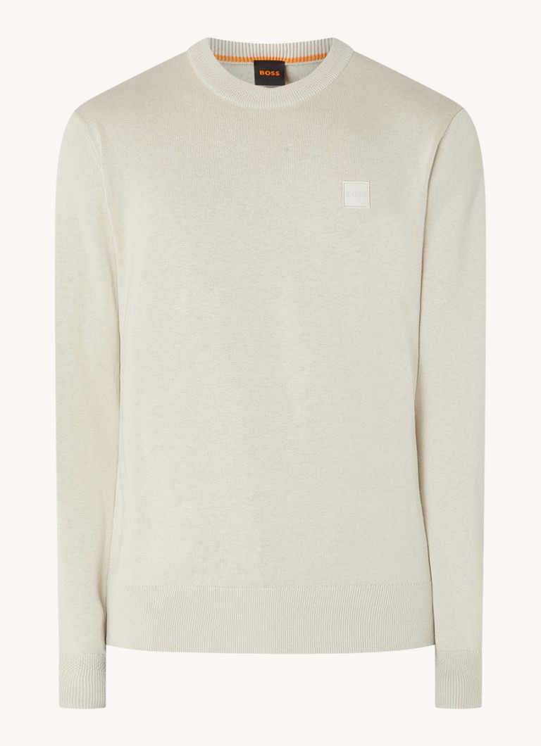 HUGO BOSS Kanovano fine-knit pullover in cashmere blend with logo