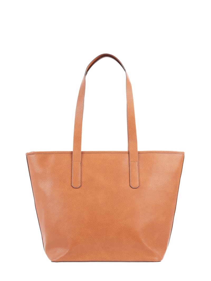 Shopper mit Logo-Details in cognac