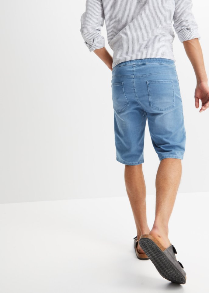 Sweat-Jeans-Bermuda mit Komfortschnitt, Regular Fit