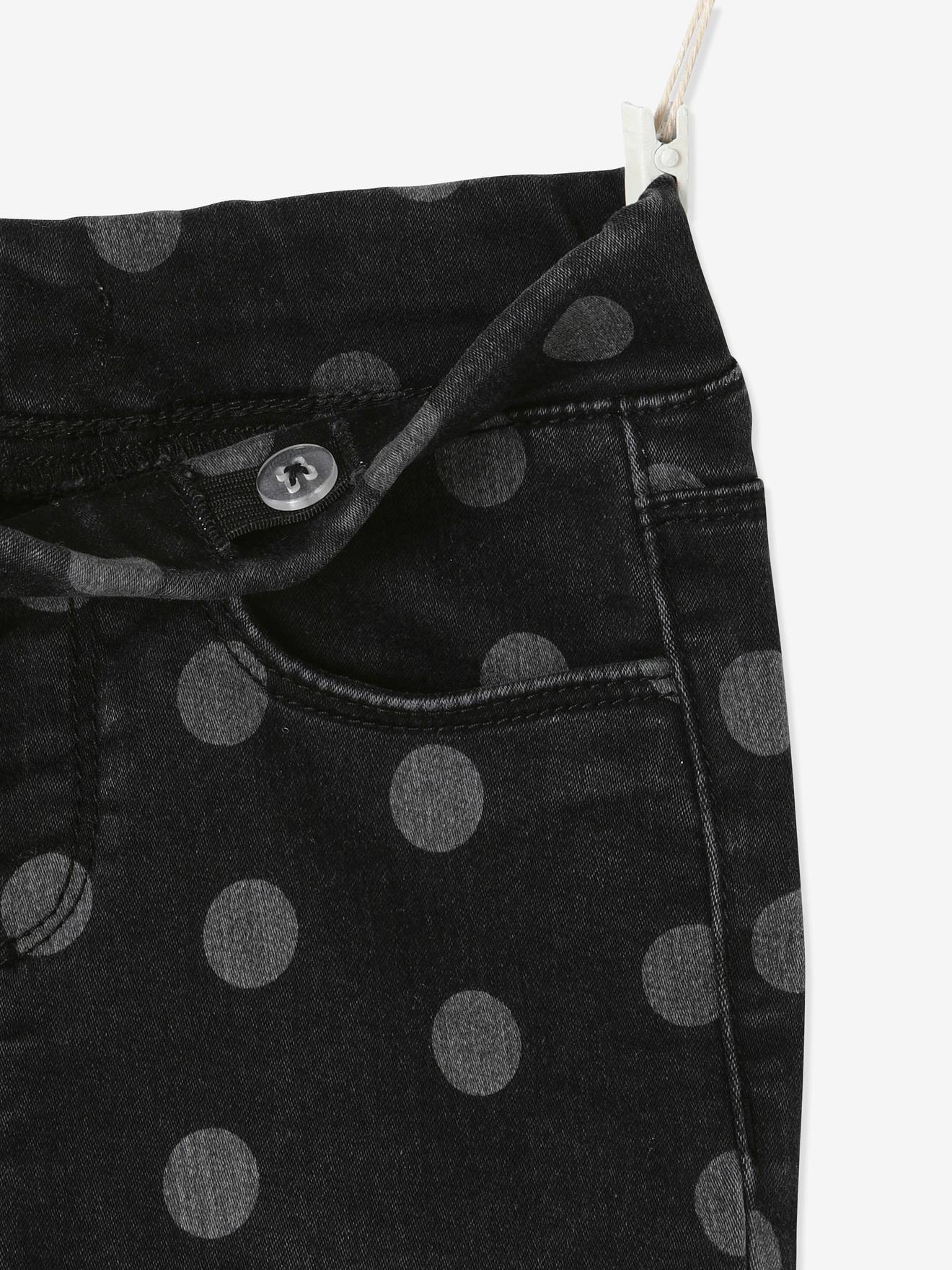 Jean tregging fantaisie fille denim black
