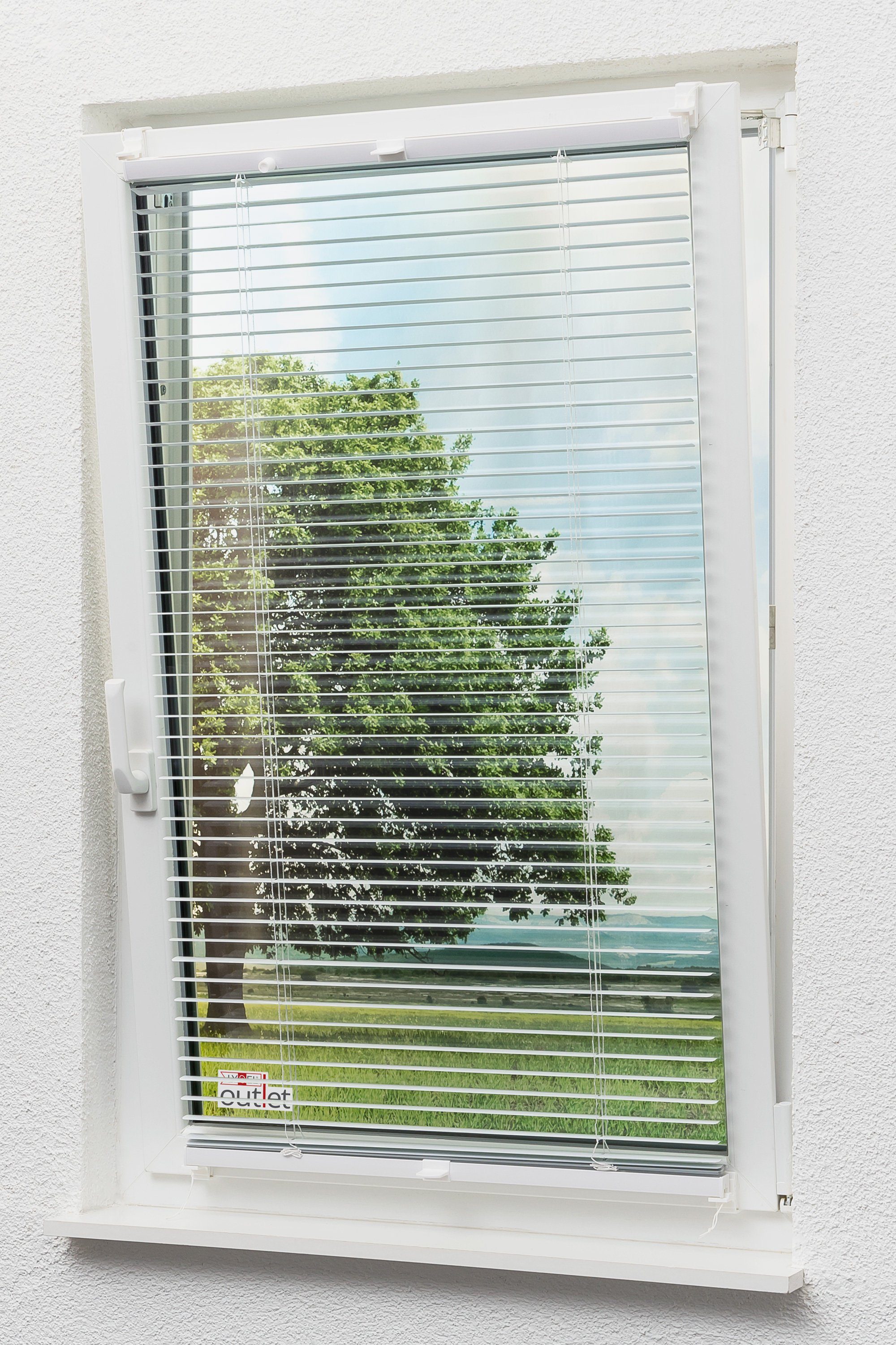 Jalousie Alu 25mm klemmen Weiß, LYSEL®, HxB 130x60cm