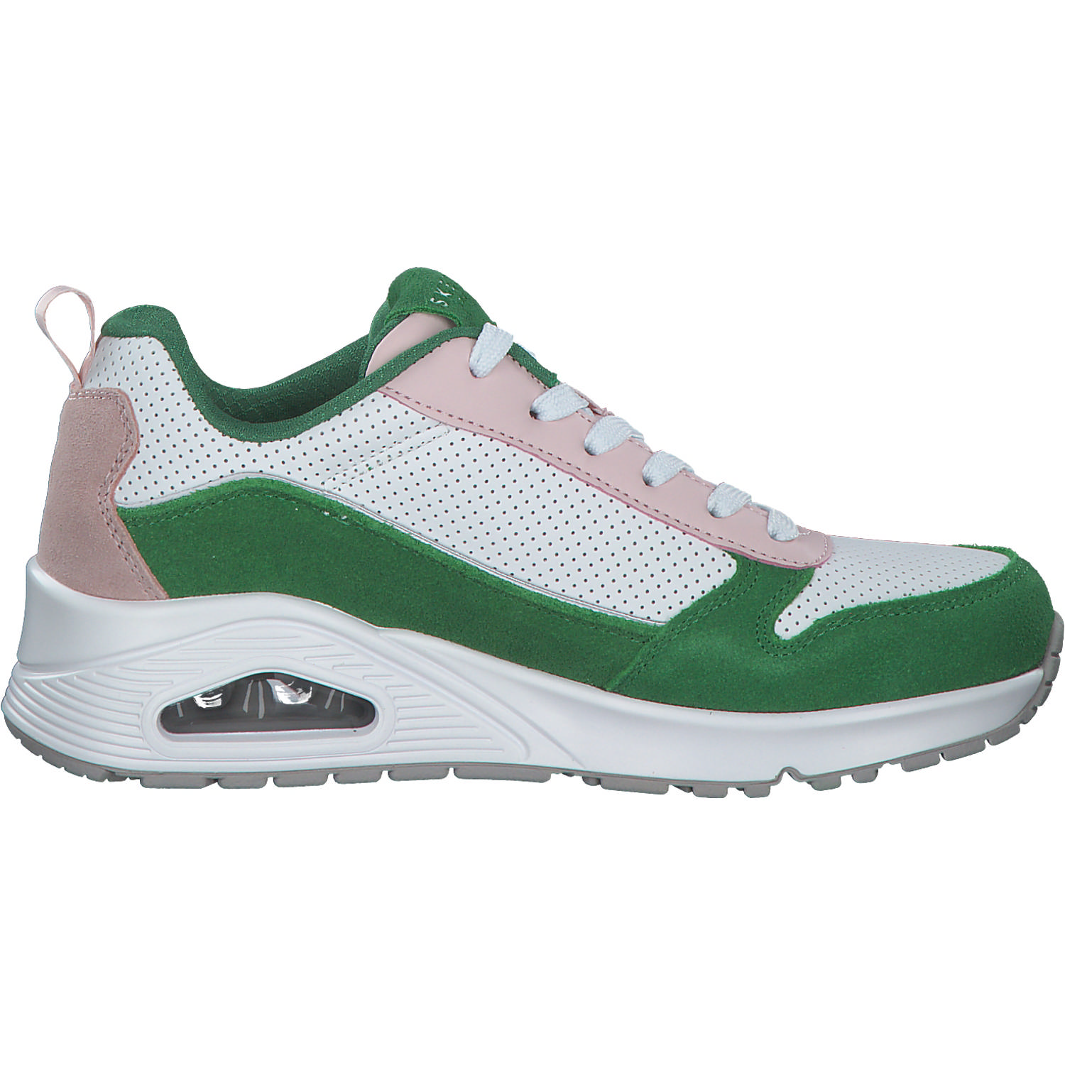 Skechers 177105, Schnürschuhe, Damen, Print Weiß Grün