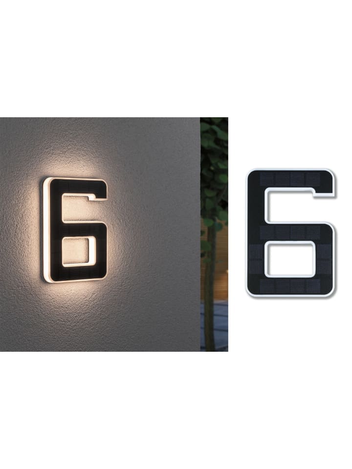 paulmann Solar LED Hausnummernleuchte  Nummer 6 günstig kaufen onesize