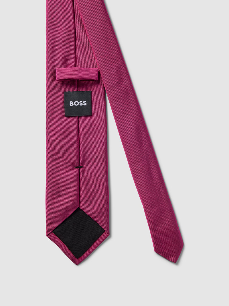 Krawatte mit Label-Patch in rot