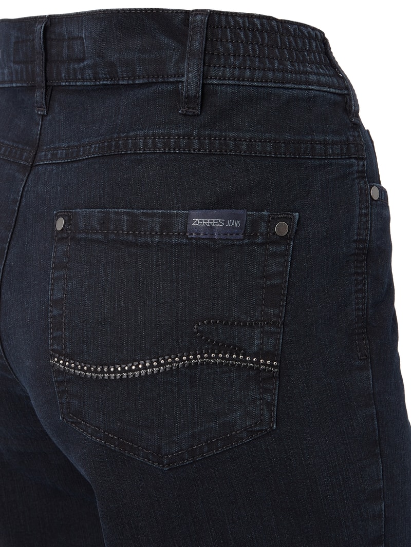 Comfort Fit Jeans mit Stretch-Anteil Modell 'Greta' in marineblau