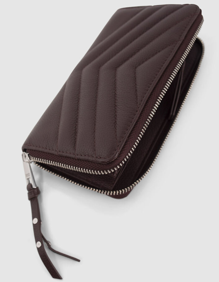 Portefeuille 1440 Compagnon grenat cuir Femme