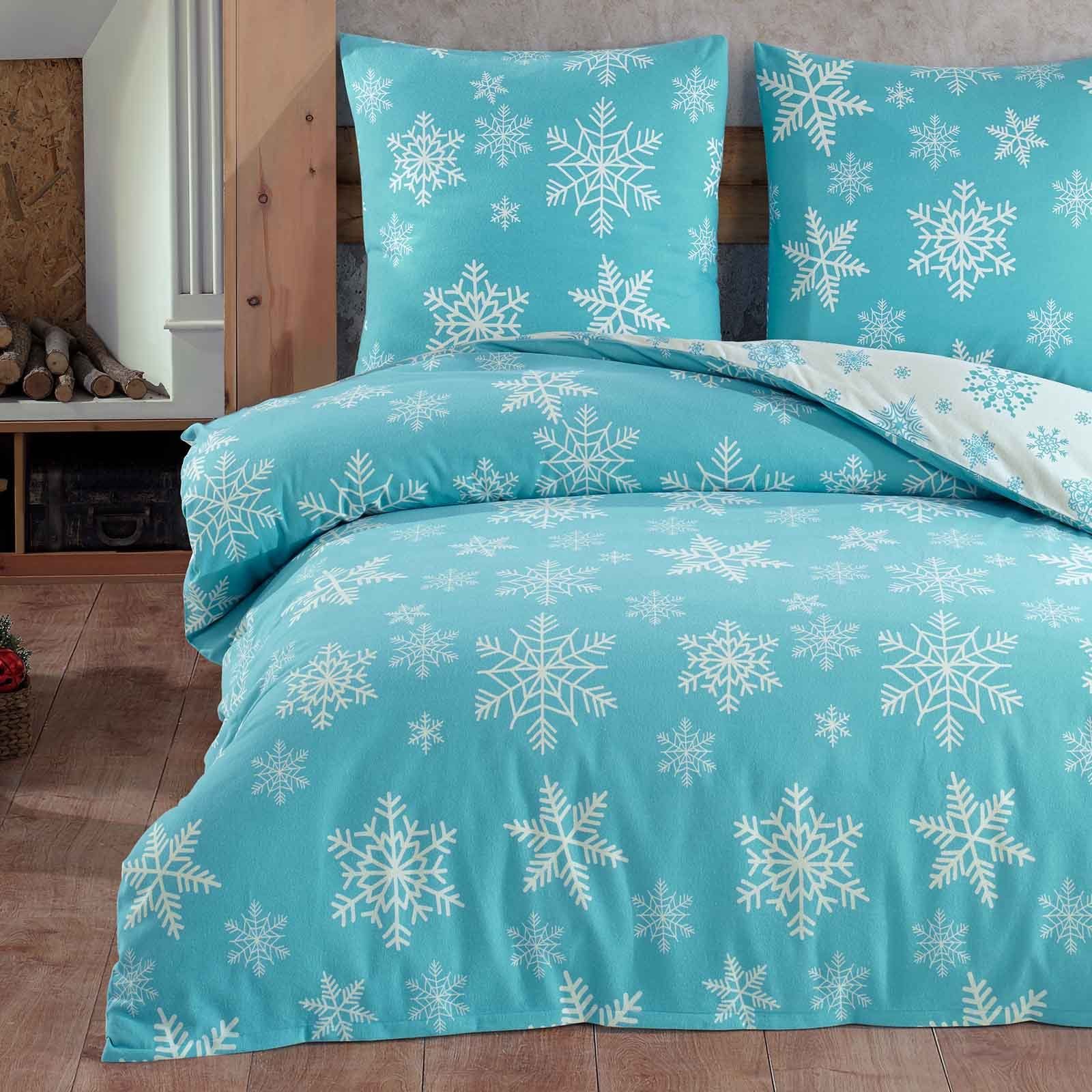 Bettwäsche, Buymax, Biber, 2 teilig, Biber Flanell 100% Baumwolle Winterbettwäsche
