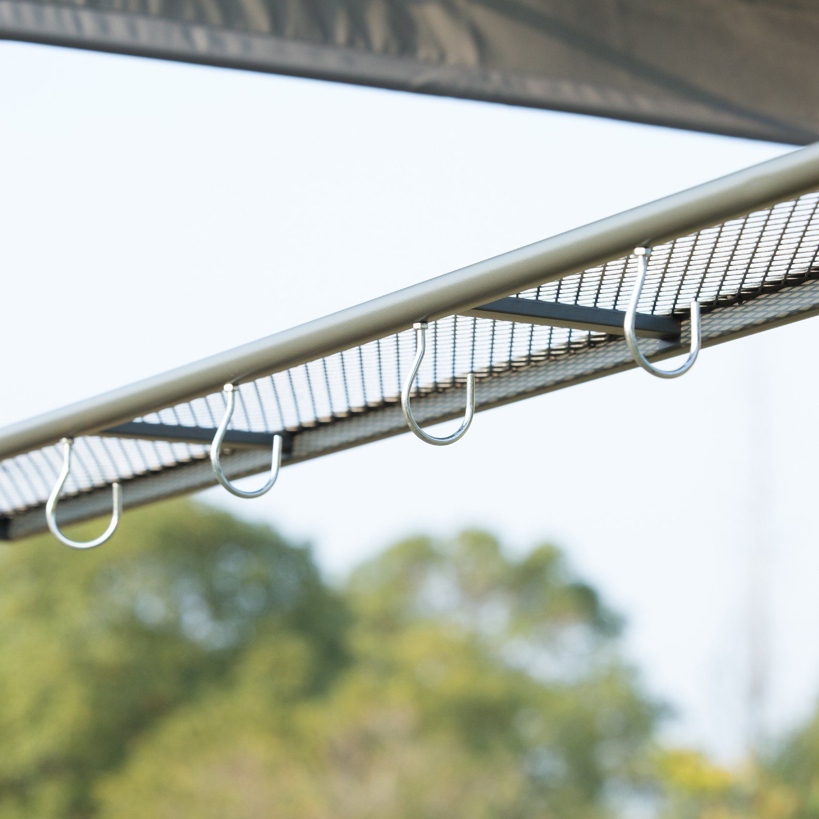 Outsunny Grillpavillon Grillpavillon mit Flammenschutzdach