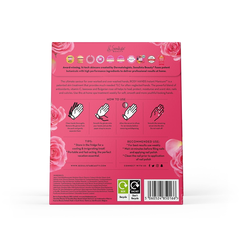 seoulista beauty Seoulista Beauty Rosy Hands Instant Manicure - Multi Pack 3's Masque mains