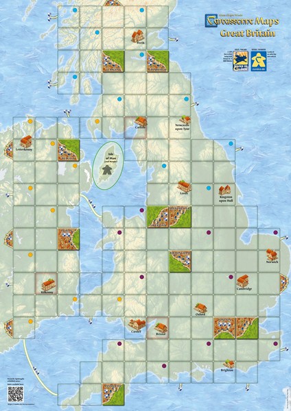 Carcassonne: Maps (7er Set) (Mini-Erw.) (deutsch/engl.)