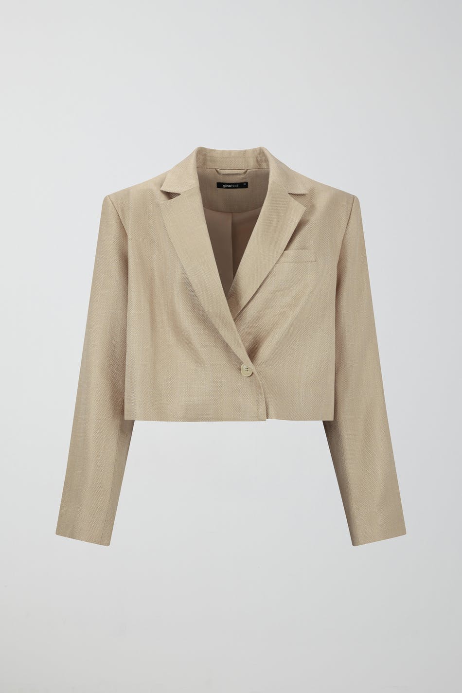 Cropped texture blazer