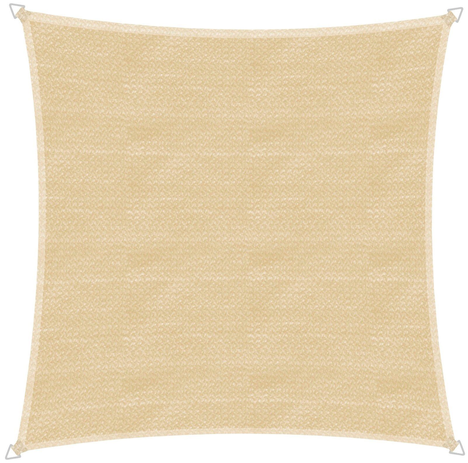 Windhager Sonnensegel Capri Quadrat, 5x5m, champagner