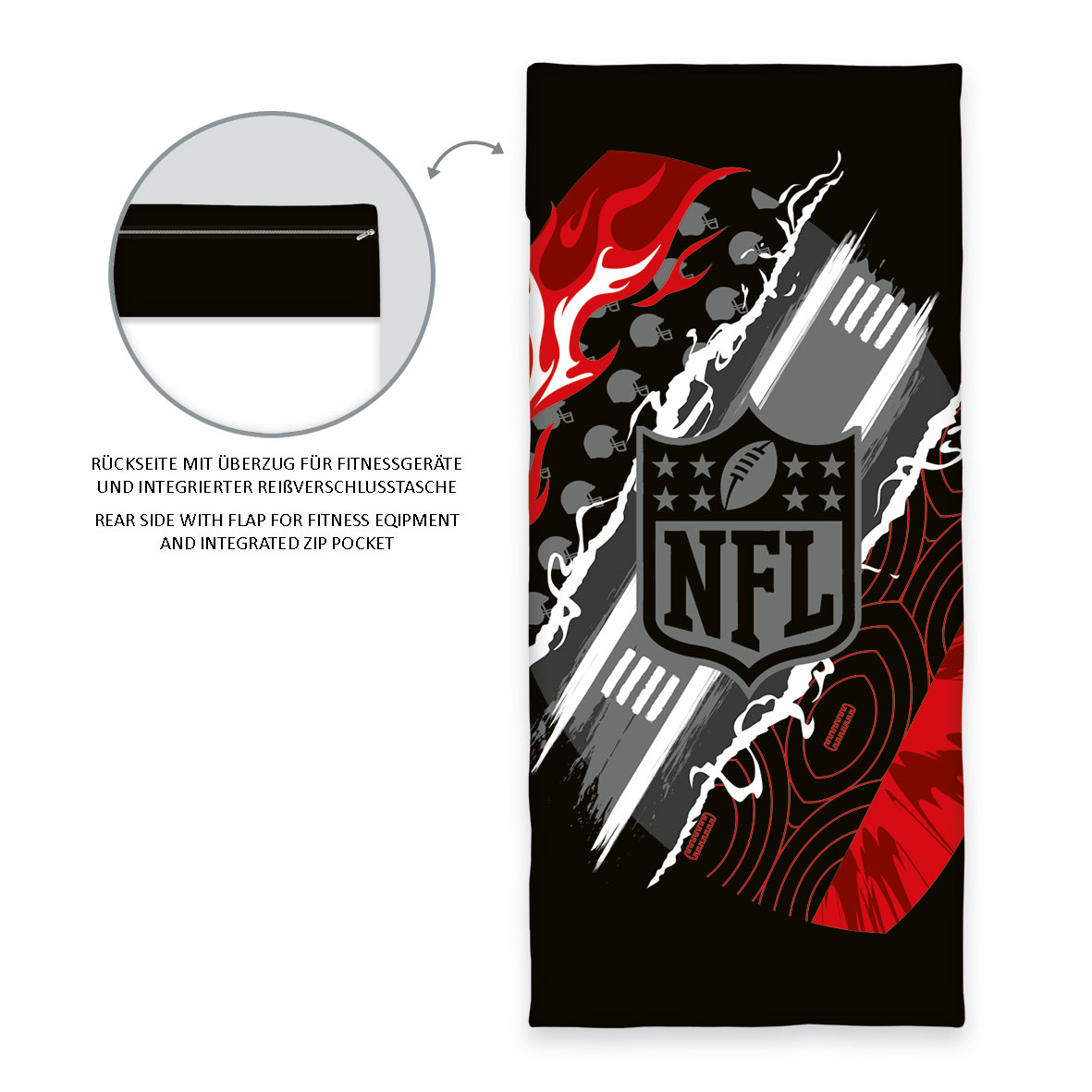 Herding NFL Fitness-Tuch mit Flap