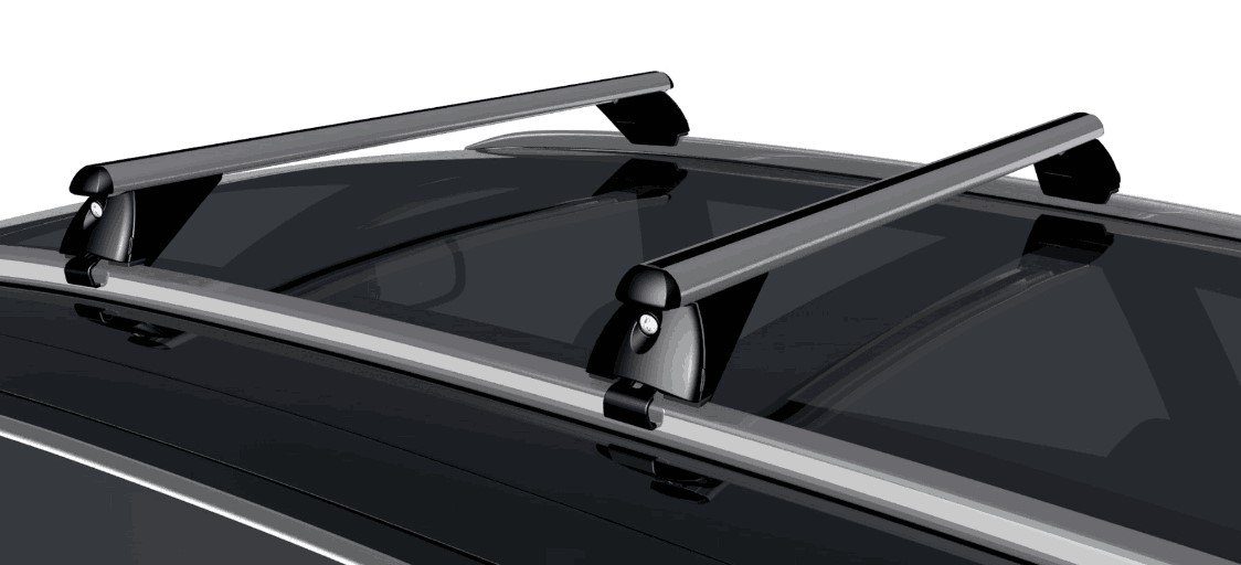 VDP Dachbox, (Für Ihren Volkswagen Tiguan (5Türer) 2007-2016 mit offener Reling), Dachbox/Gepäckbox CUBE470 + Alu Dachträger RB003 kompatibel mit Volkswagen Tiguan (5Türer) 2007-2016