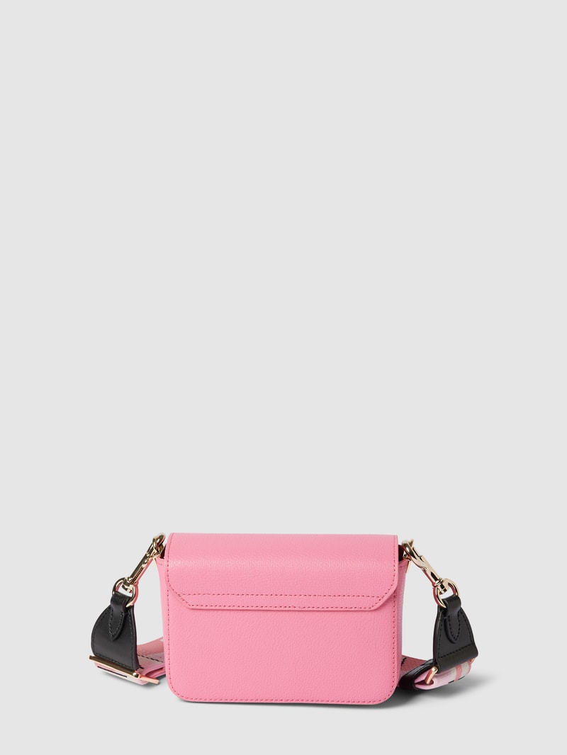 Umhängetasche mit Label-Detail Modell 'METROPOLIS' in pink