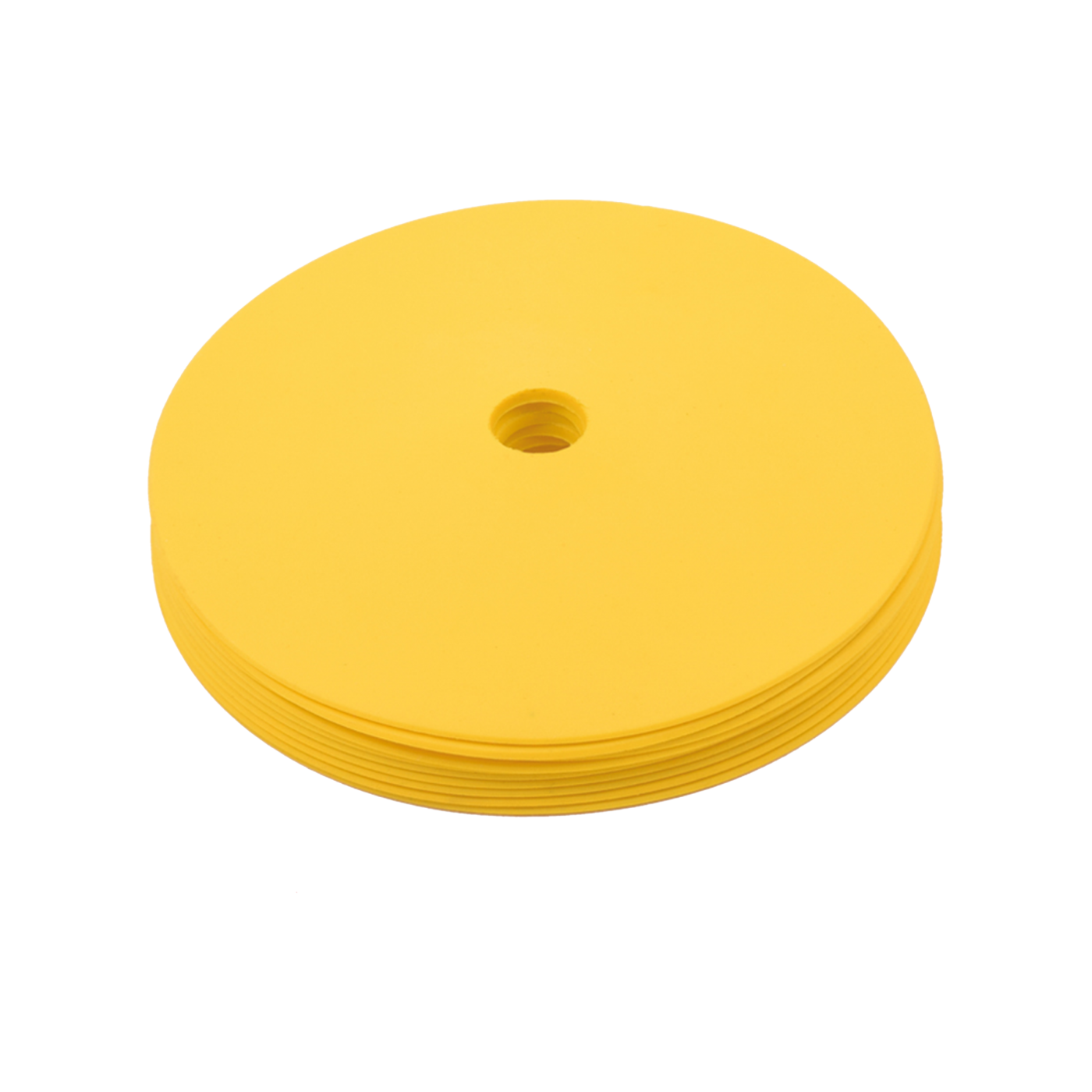Cawila Gummi Markierungsscheiben 10er Set | rutschfeste Floormarker | 15cm | gelb