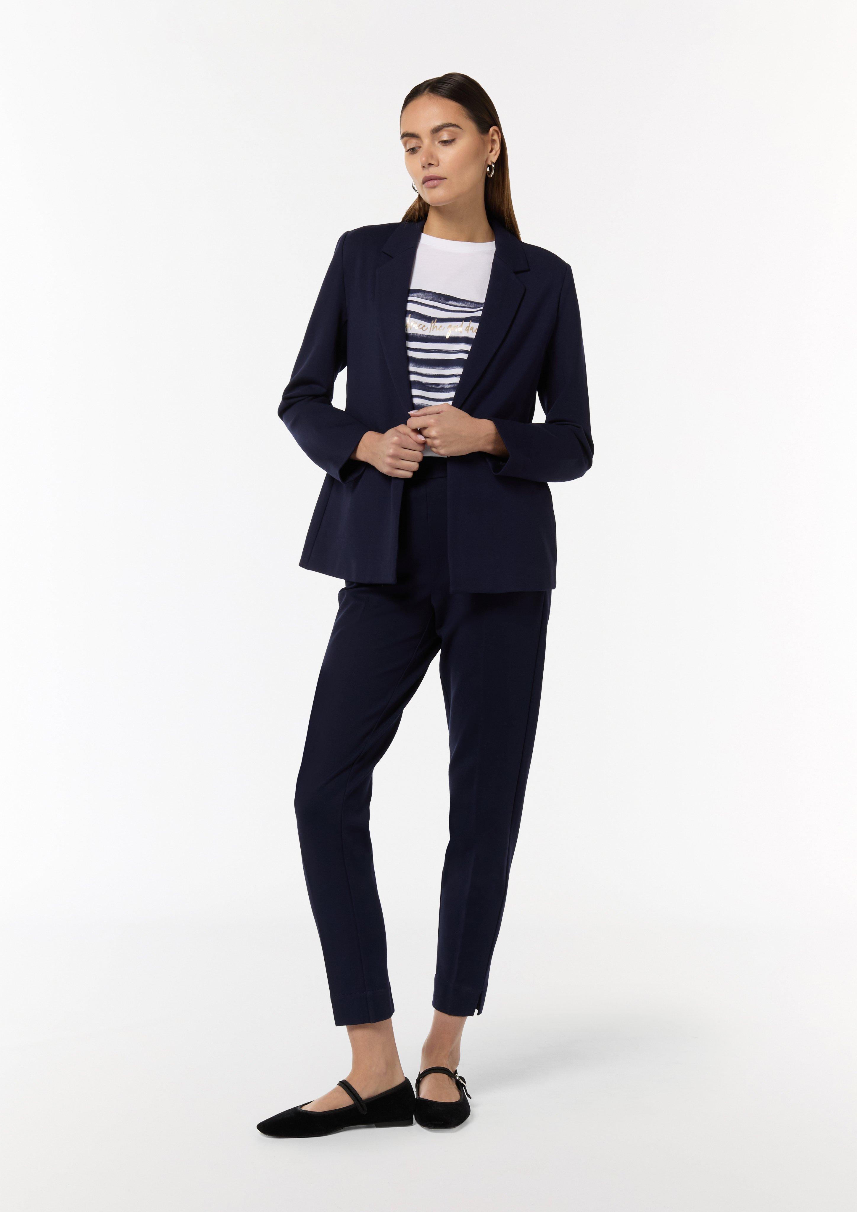 Regular: Feste Hose mit geradem Bein - tiefblau