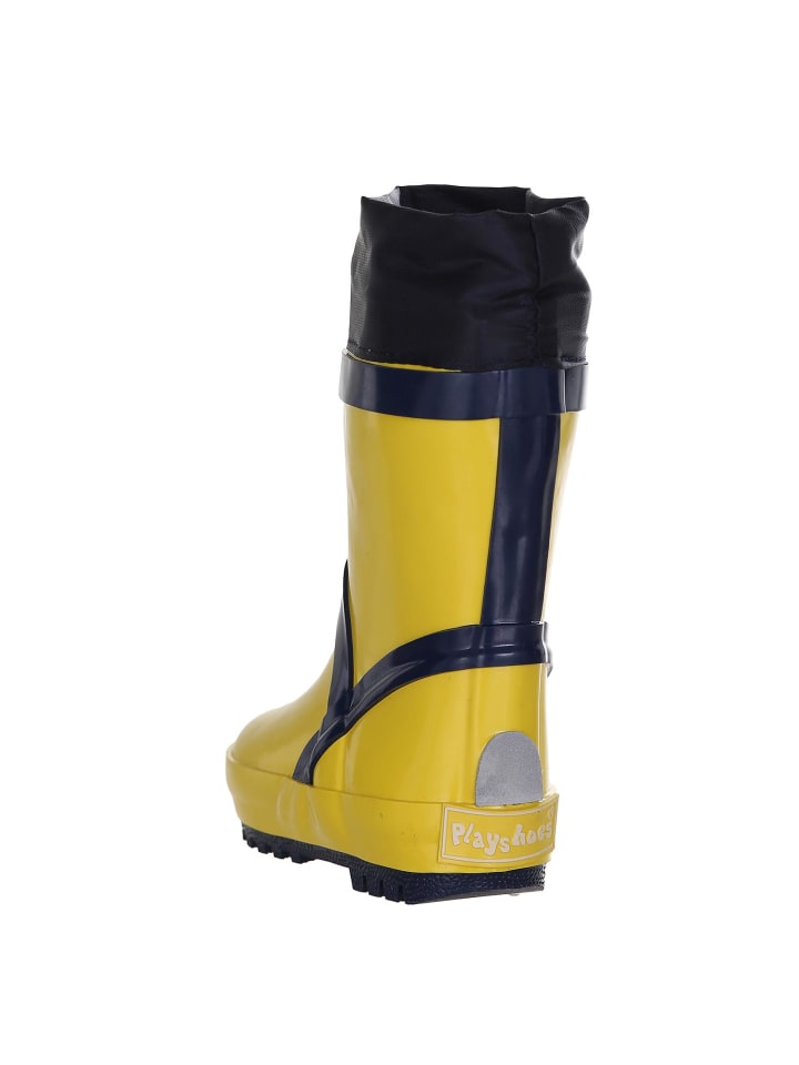 Playshoes Gummistiefel Basic gefüttert in Gelb günstig kaufen