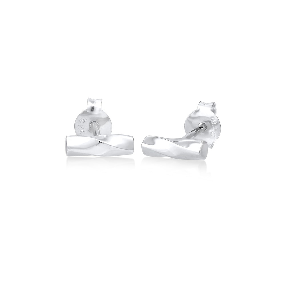 Elli Elli Boucles d'Oreilles Basic Géo Clous d'Oreille Femme - (925/1000) Argent Boucles d'oreilles