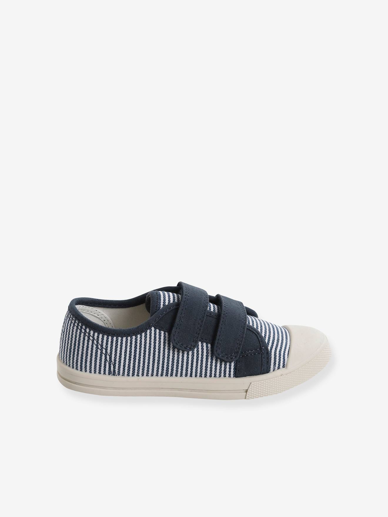 Vertbaudet Kinder Stoff-Sneakers mit Klett - senfgelb