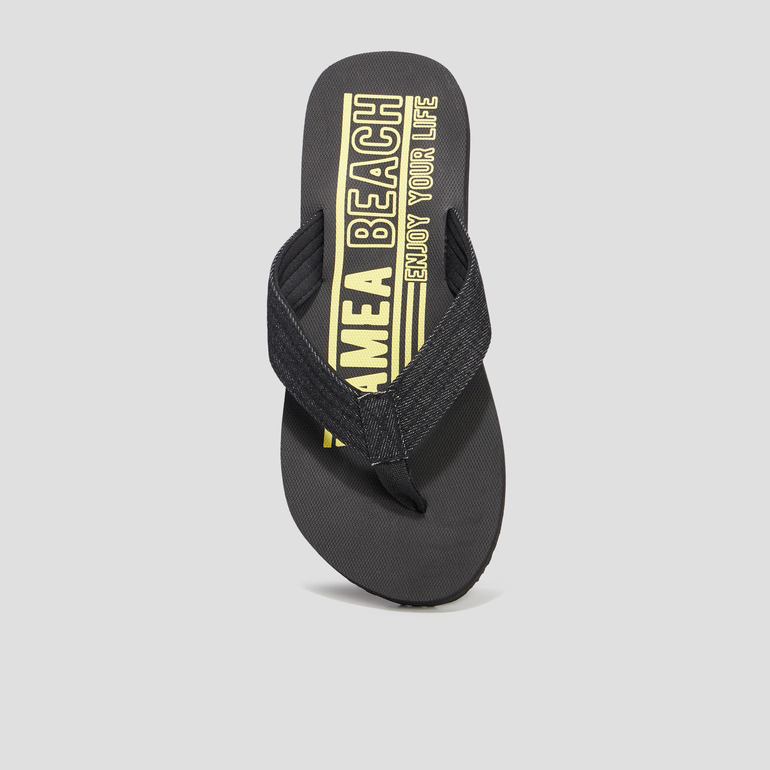 Tongs brides en jean Wamea Beach jaune homme | La Halle