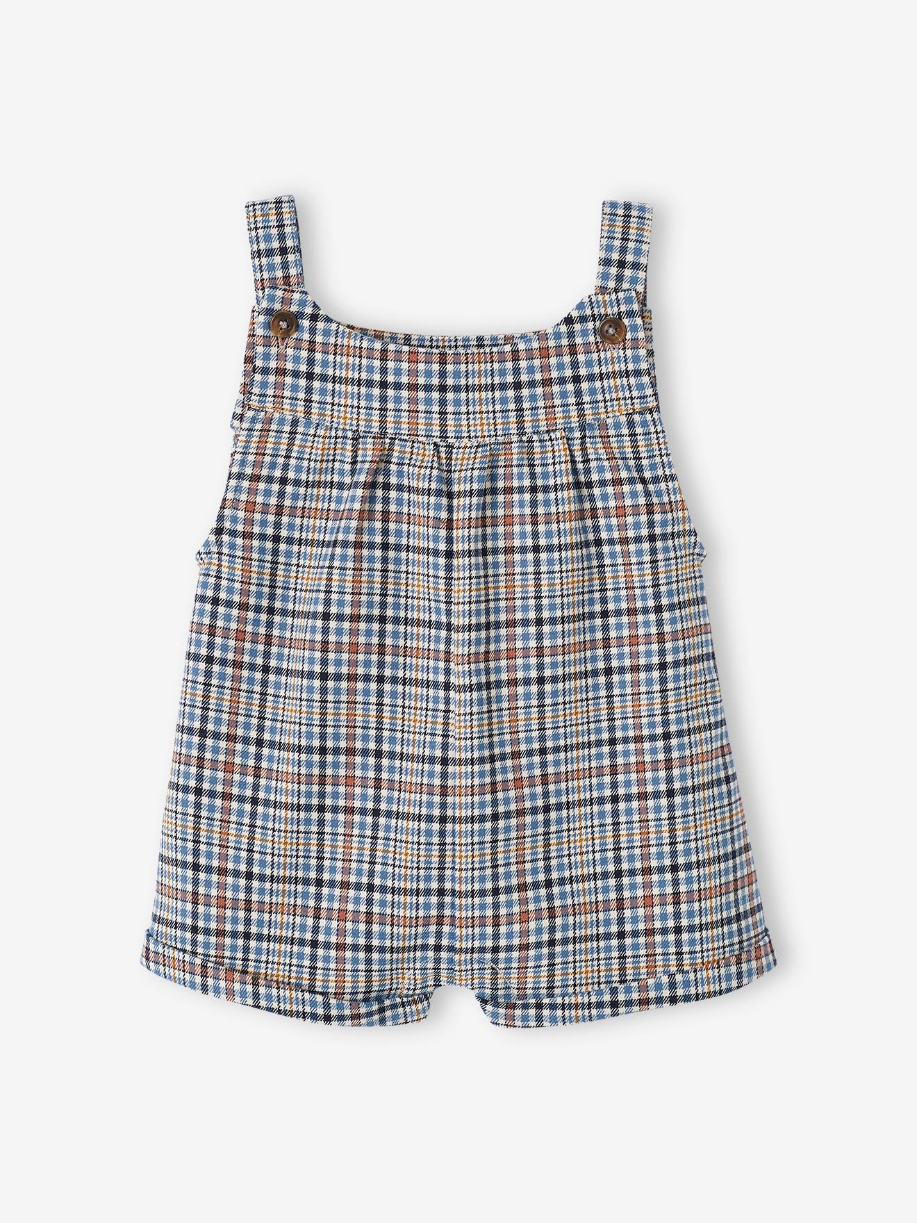 Vertbaudet Mädchen Baby-Set: Latz-Shorts, Shirt & Haarband - altrosa