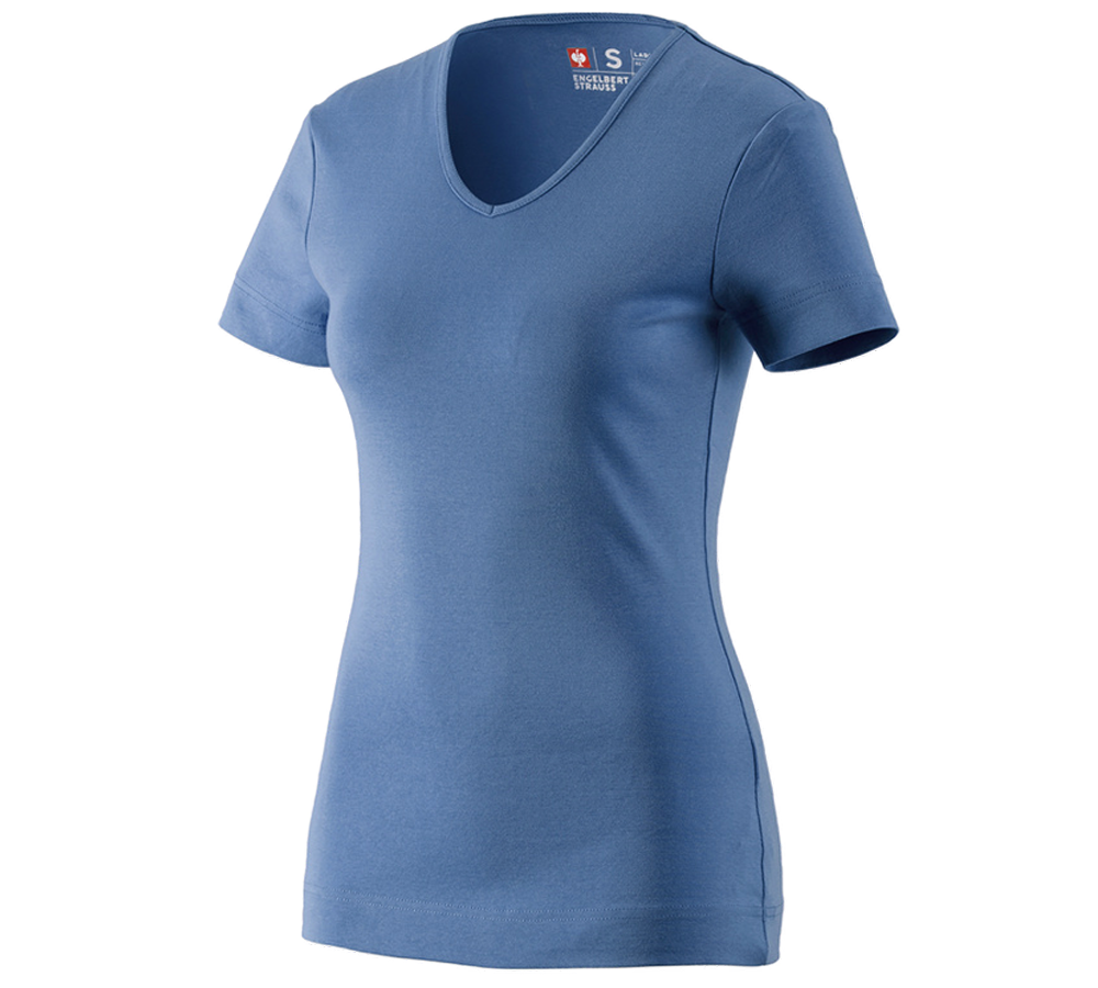 e.s. T-Shirt cotton V-Neck, Damen