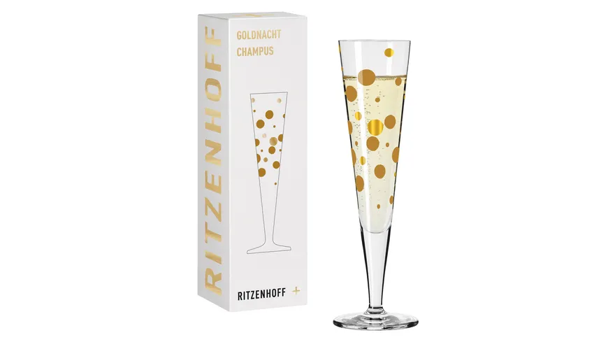 RITZENHOFF  Champagnerglas Goldnacht #41 von Andrea Arnolt F24 Gold