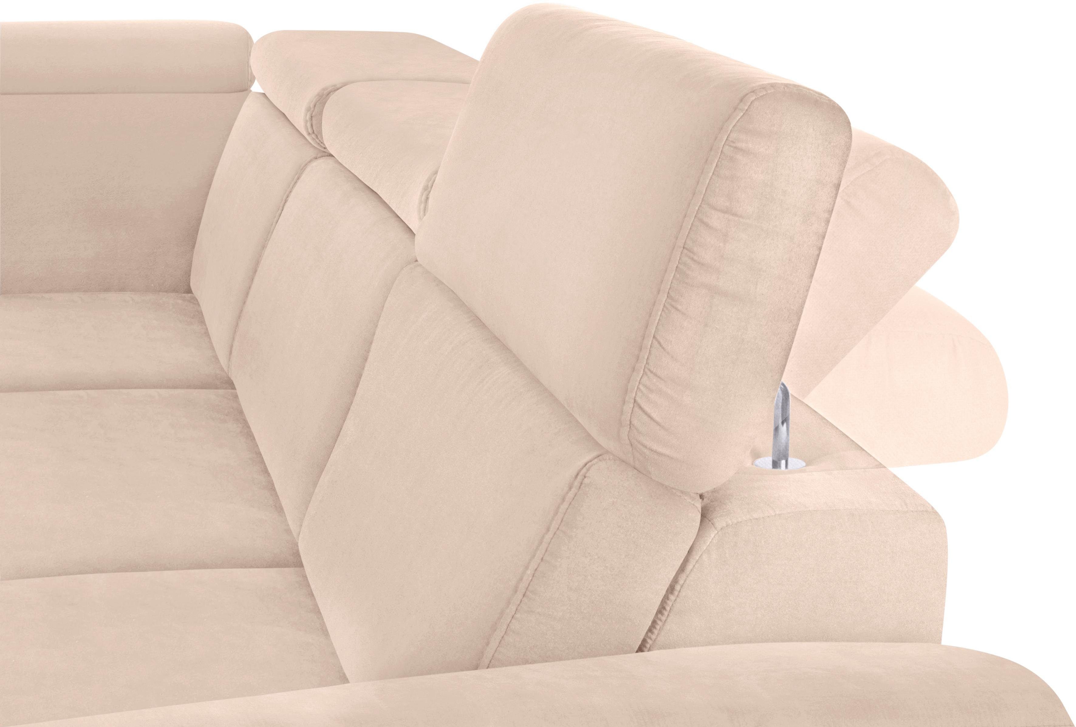 sit&more Ecksofa Arngast, inklusive Kopfteilverstellung und Federkern