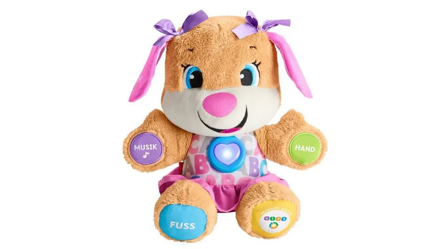 Fisher-Price Lernspaß Hundefreundin, Baby-Spielzeug, Kuscheltier, Lernspielzeug