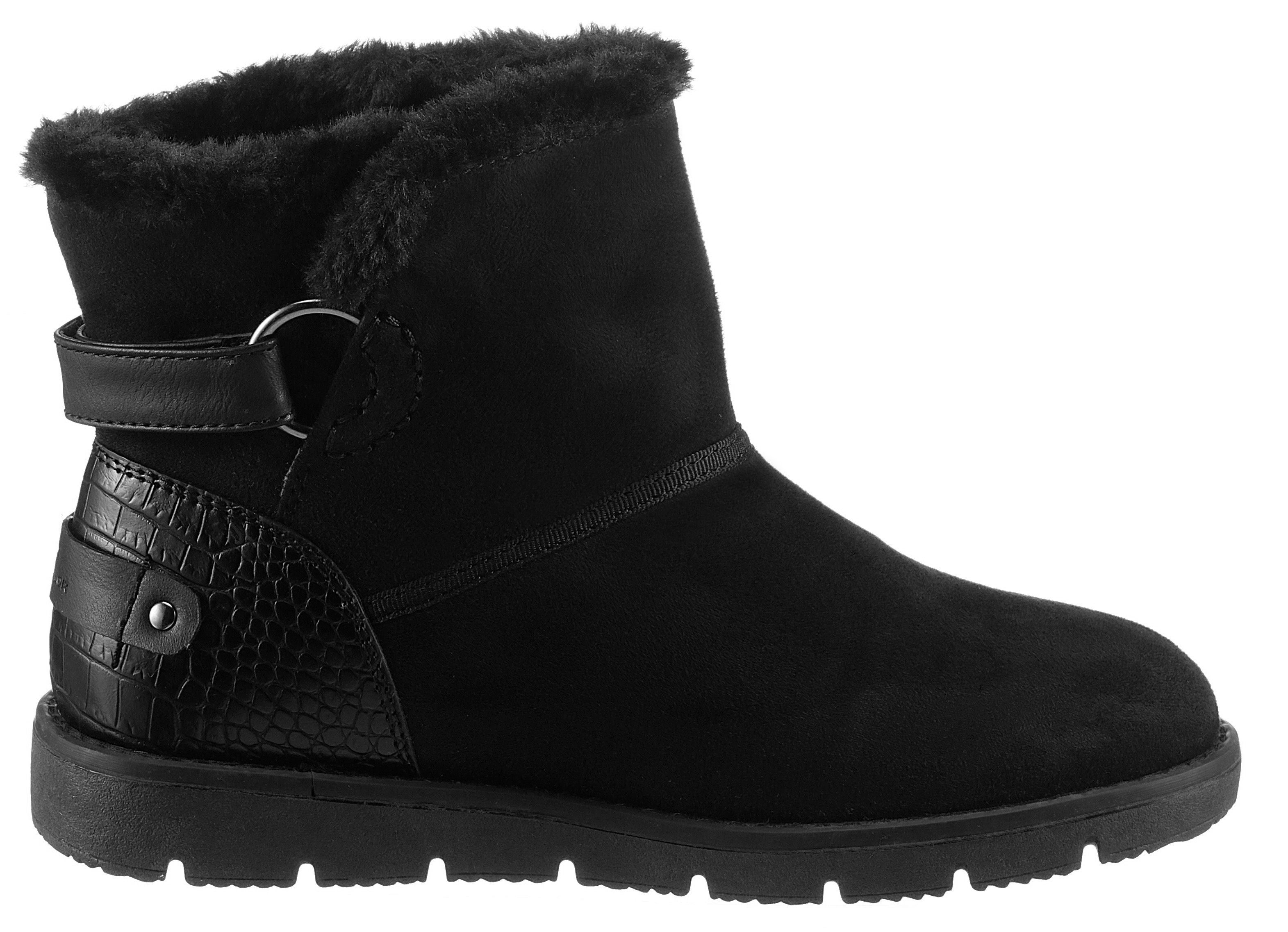 TOM TAILOR Winterboots mit Krokoprägung an der Ferse