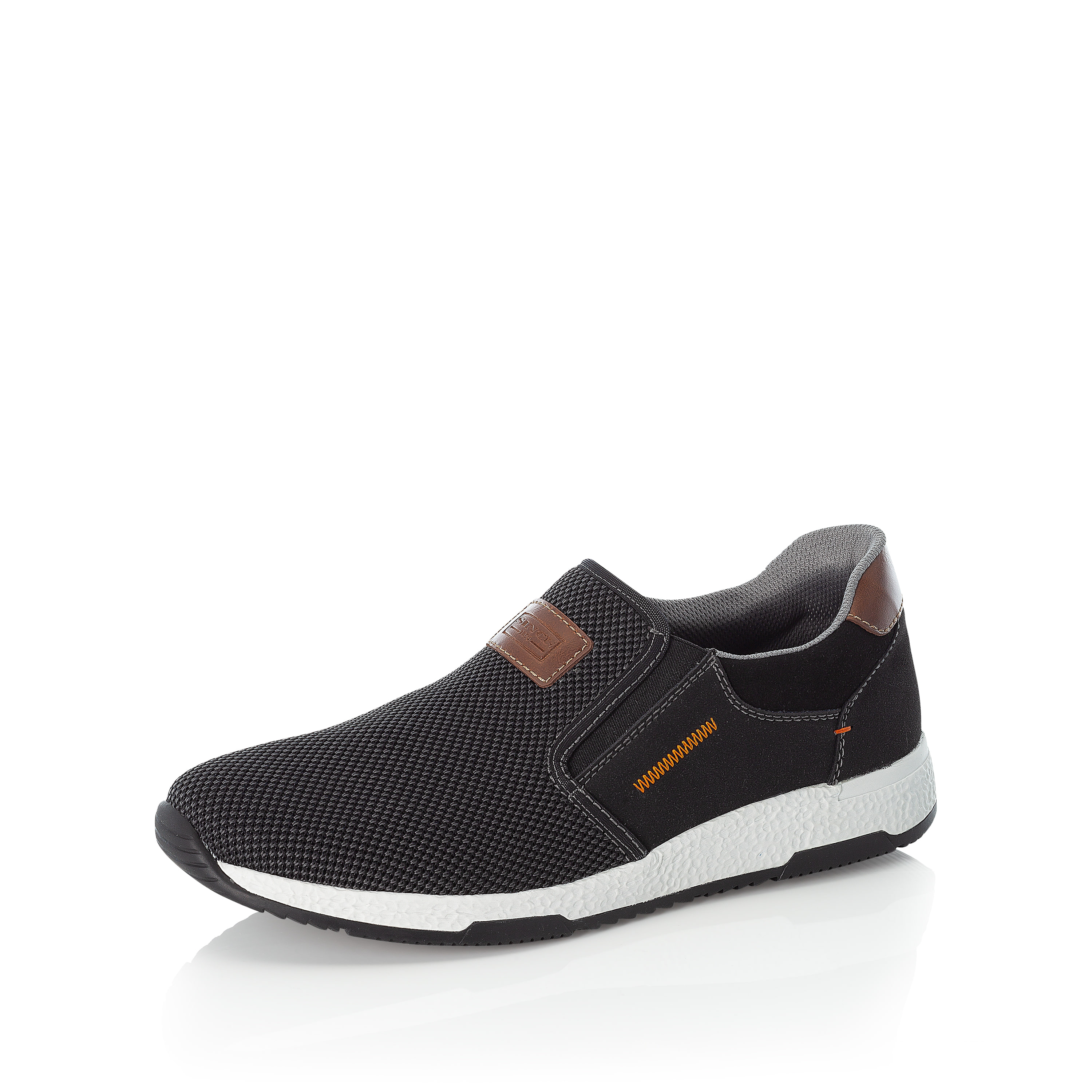 Rieker Herren Slipper asphaltschwarz
