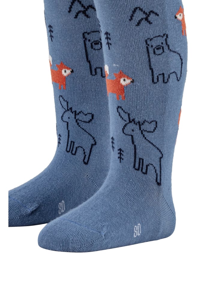 Sterntaler Strumpfhose Waldtiere in mittelblau günstig kaufen 62