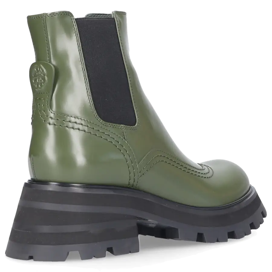 Alexander McQueen - Stiefeletten WANDER Kalbsleder - grün