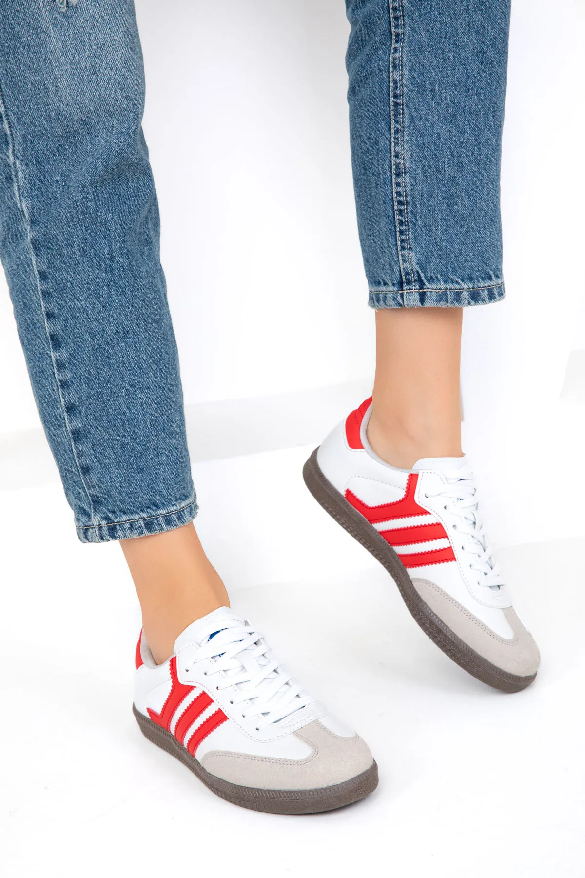 SOHO  Weiß-Roter Unisex Sneaker 18880