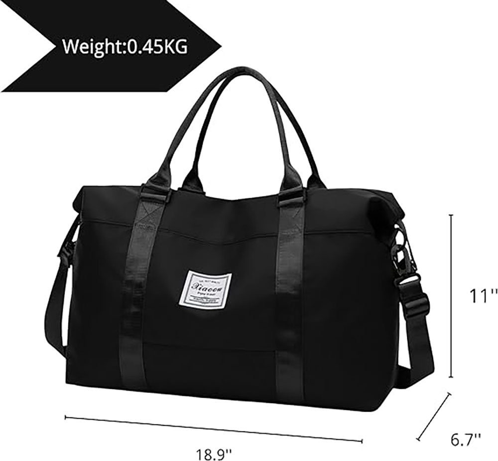 Deliana.sport Sporttasche Damen Sporttasche Handgepäck Tasche Weekender Bag (Portable Reisetasche, 1-tlg., Verstellbarer Schultergurt), Mit separatem Schuhfach