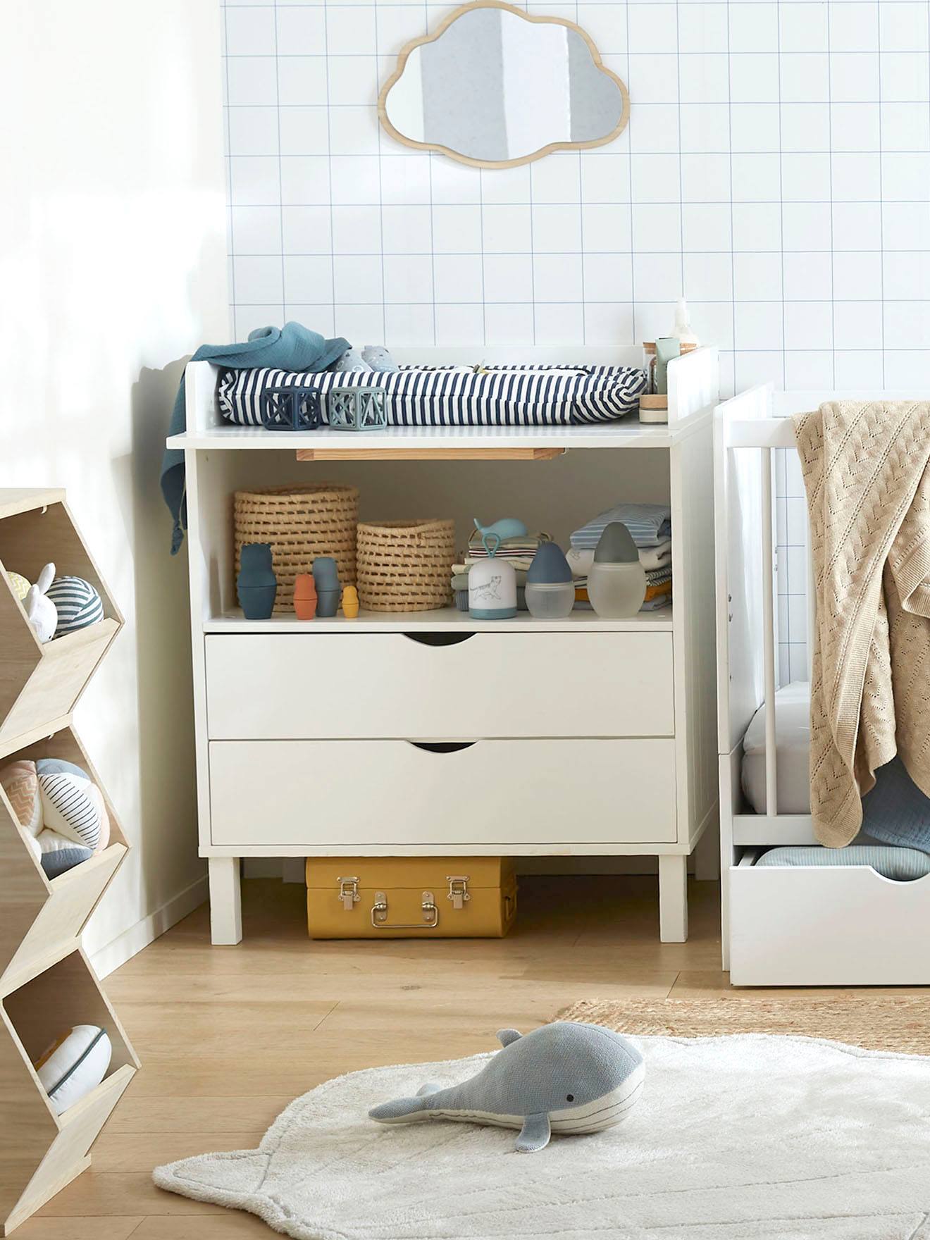 Vertbaudet Baby Wickelkommode HOLIDAYS - grau