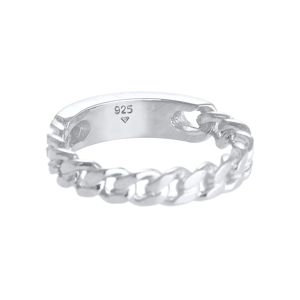 Elli Elli Bague Bandring Platte Panzer Kette 925 Silber Bague
