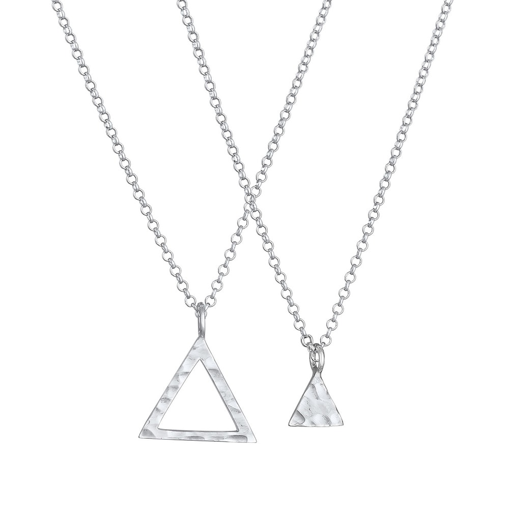Elli Elli Collier Femmes Partner Collier Pendentif Triangle Geo Minimal en argent ster collier