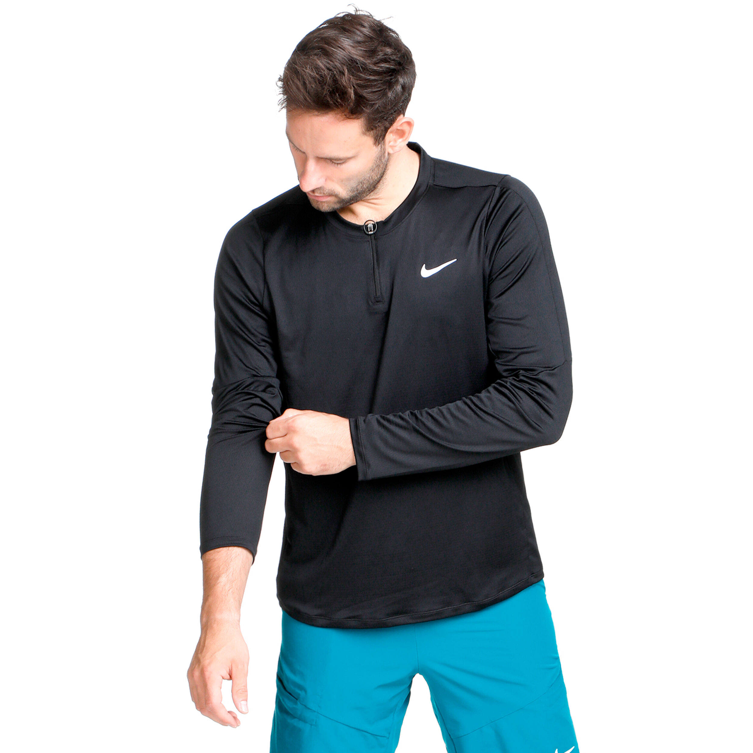 Dri-Fit Advantage Half-Zip Longsleeve Herren - Schwarz